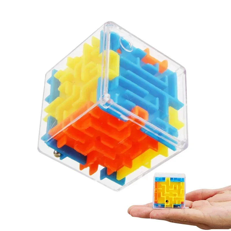 3D Maze Magic Cube Six-sided Transparent Puzzle Speed Cube (Stress Reliever Toy)