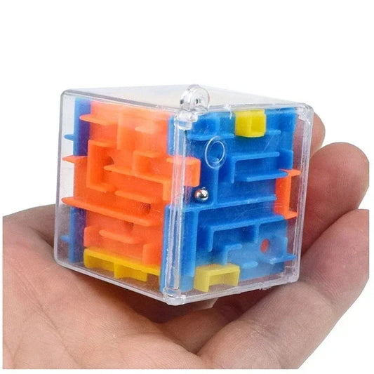 3D Maze Magic Cube Six-sided Transparent Puzzle Speed Cube (Stress Reliever Toy)